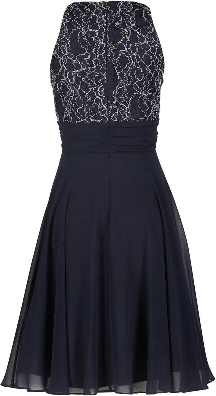 Vera Mont Damen Abendkleid mit Spitze 40 Nachthimmel, 40 Nachthimmel