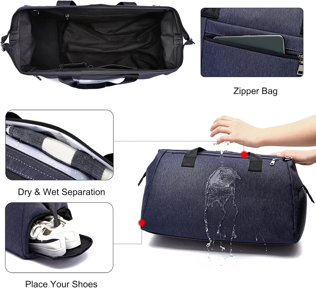 FANDARE Reisetasche Grosse Sporttasche Schultertasche Tote Handtasche Männer Weekender Tasche Klinik