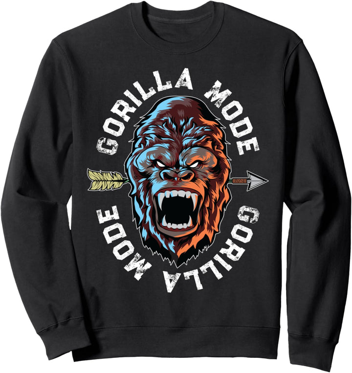 Gorilla Mode Workout Fitness Gym Beast Training Motivation Sweatshirt