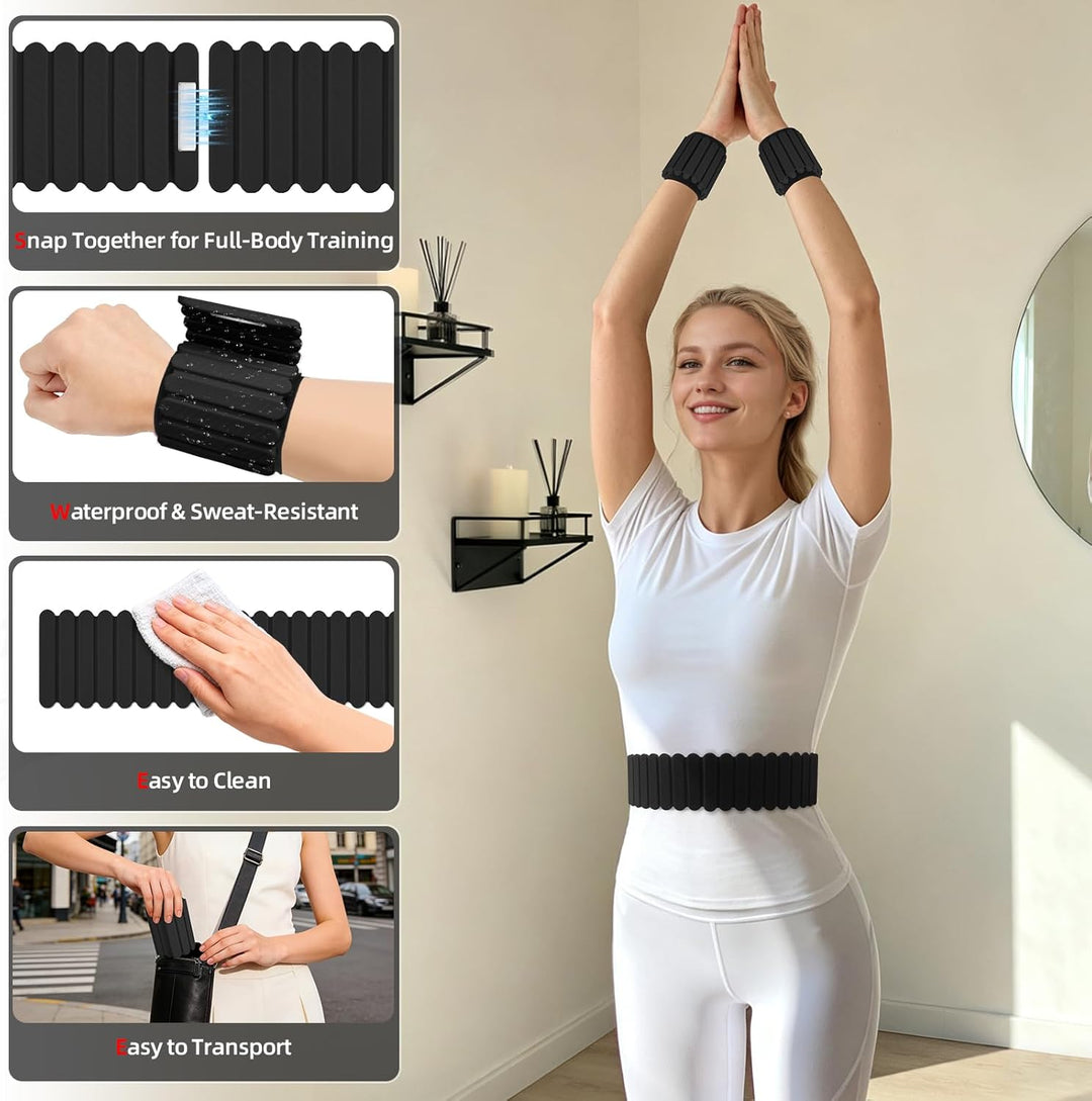 Abahub Magnetische Gewichte Hand Fuss Wrist Ankle Weights Handgelenk Gewichte für Beine und Arme Set