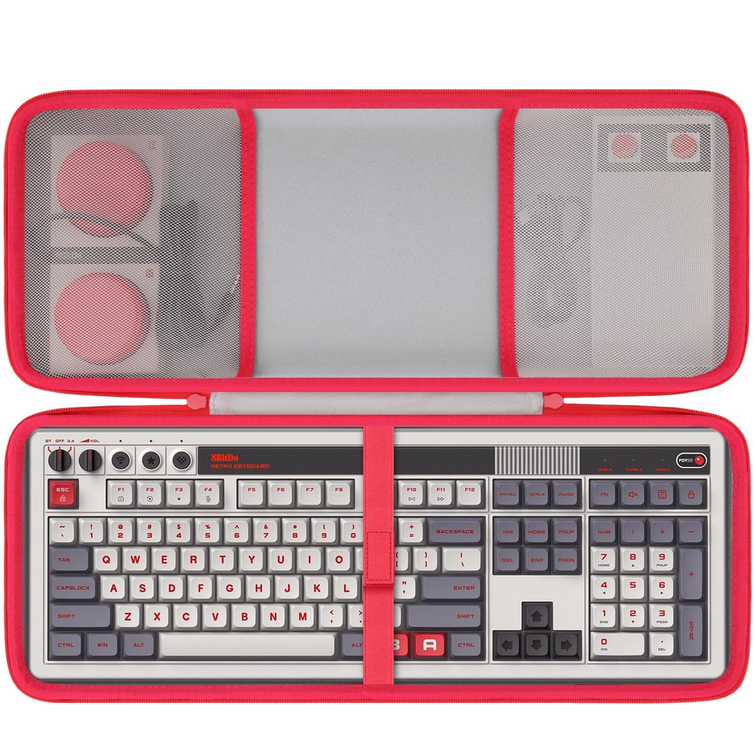 co2CREA Hart Tragbare Schutzhülle Etui Tasche für 8Bitdo Retro108 Mechanical Keyboard,Hot Swappable