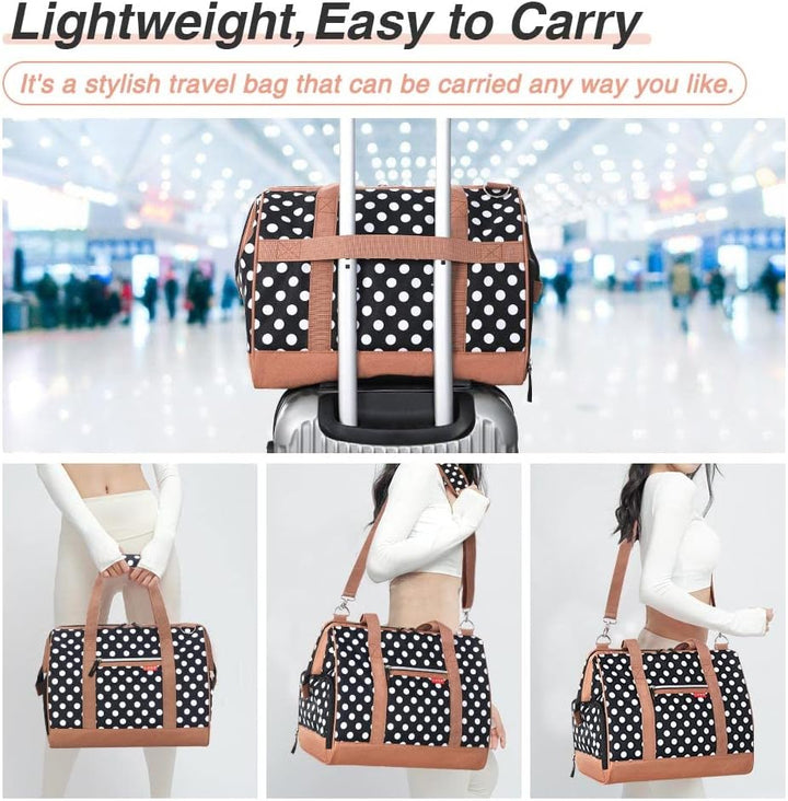 Lekesky Kleine Reisetasche Weekender Damen, Sporttasche mit Schuhfach, Grosses Öffnungsdesign, 33L f