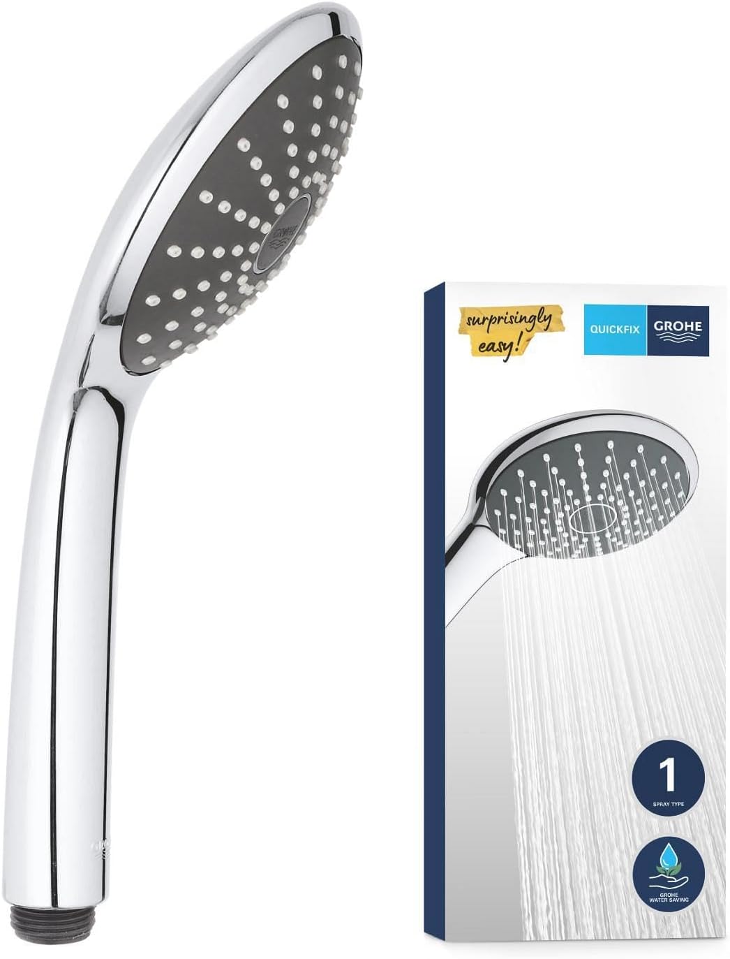 GROHE Vitalio Joy 110 | Mono Handbrause mit 1 Strahlart | chrom | 27316000 Grau, Grau