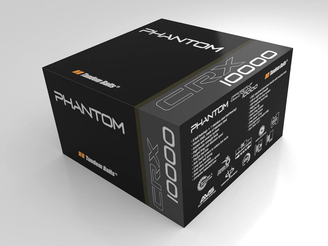 Tandem Baits Phantom CRX10000 Angelrolle | Freilaufrolle mit 8+1 Kugellagern & Schneckenrad-Getriebe