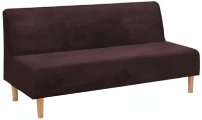 Mingfuxin Armlose Schlafsofabezüge, Stretch-Samt Futon Couchbezug Dicke weiche gemütliche Sofa Schon