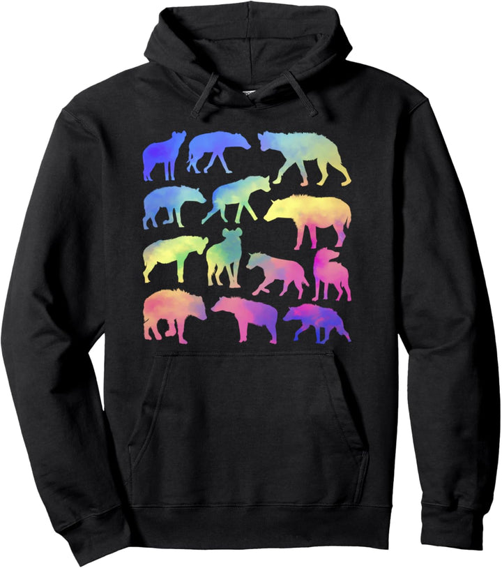 Buntes Hyänen Afrika Tier Geschenk Hyäne Pullover Hoodie