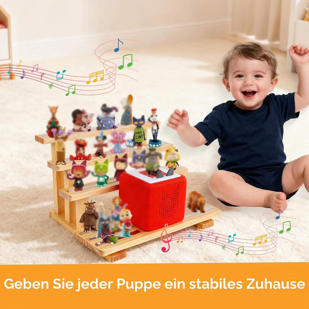 4 Tier Für Tonies Regal magnetisch,für Toniebox Figurenregal,Aufbewahrungsregal Display-Ständer,Plat