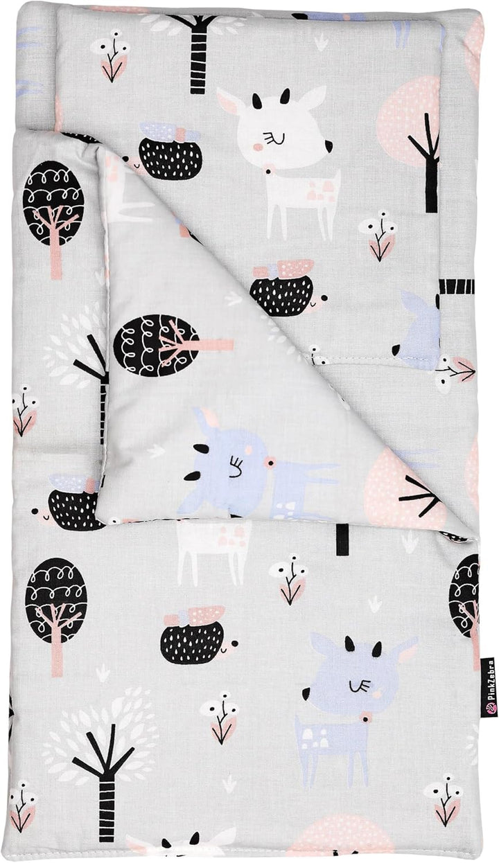 PinkZebra 3er Set Puppenbettwäsche für Puppenbett, Puppenbettzeug 3-teilig, Decke + Kissen + Matratz
