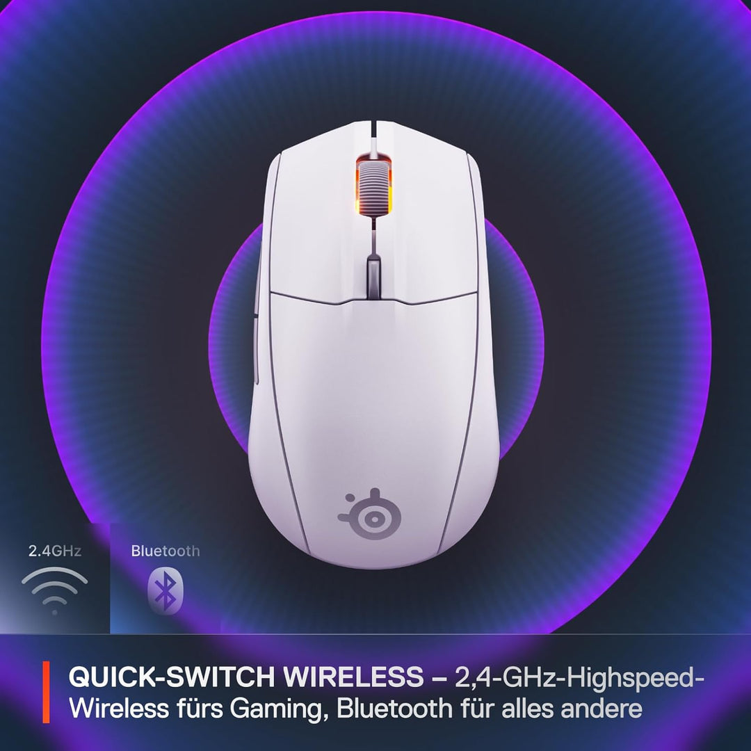 SteelSeries Rival 3 Wireless Gen 2 Gaming-Maus – 2,4GHz und Bluetooth – 18.000DPI TrueMove Air-Optik