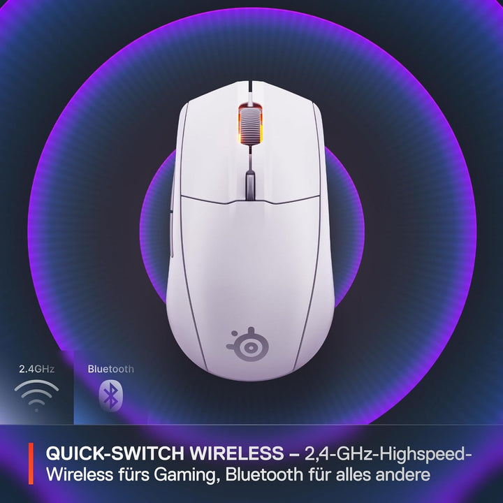 SteelSeries Rival 3 Wireless Gen 2 Gaming-Maus – 2,4GHz und Bluetooth – 18.000DPI TrueMove Air-Optik