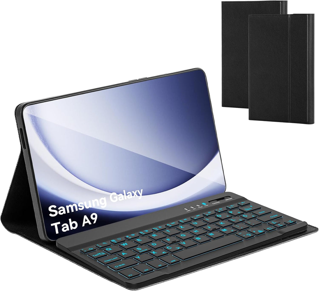 Olycism Tastatur Hülle kompatibel mit Samsung Galaxy Tab A9 8.7 Zoll 2023 mit Tastatur (Modelle: SM-