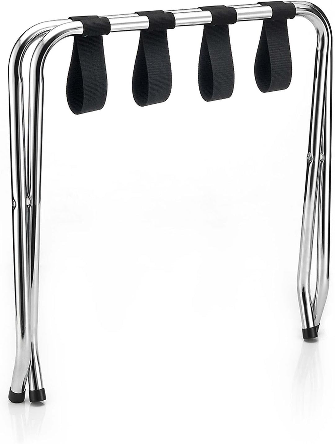 CARO-Möbel Kofferständer Luggage Kofferablage Kofferbock, Metall verchromt, klappbar, Chrom