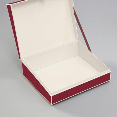 Semikolon 352573 Dokumentenbox – Aufbewahrungs-Box für Dokumente A4 – 31,5 x 26 x 10 cm – burgundy d