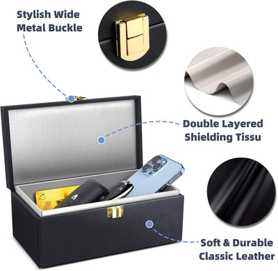 Samfolk Keyless Go Schutz Autoschlüssel Box & 2 Faraday Bag, Faraday Box Strahlenschutz Keyless Go S