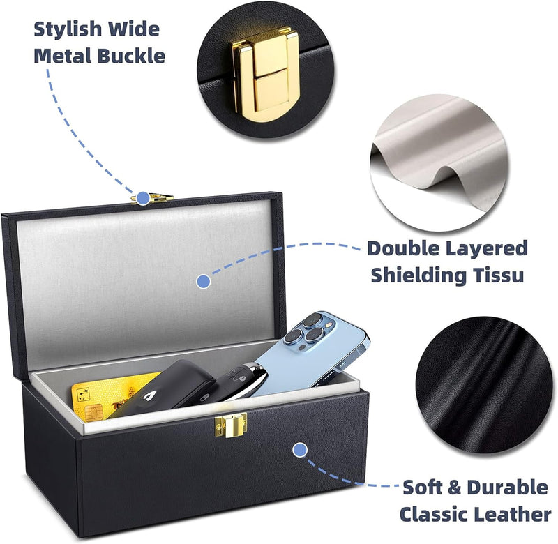 Samfolk Keyless Go Schutz Autoschlüssel Box & 2 Faraday Bag, Faraday Box Strahlenschutz Keyless Go S