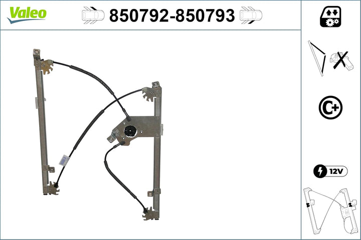 Valeo Fensterheber Vorne Links 850792