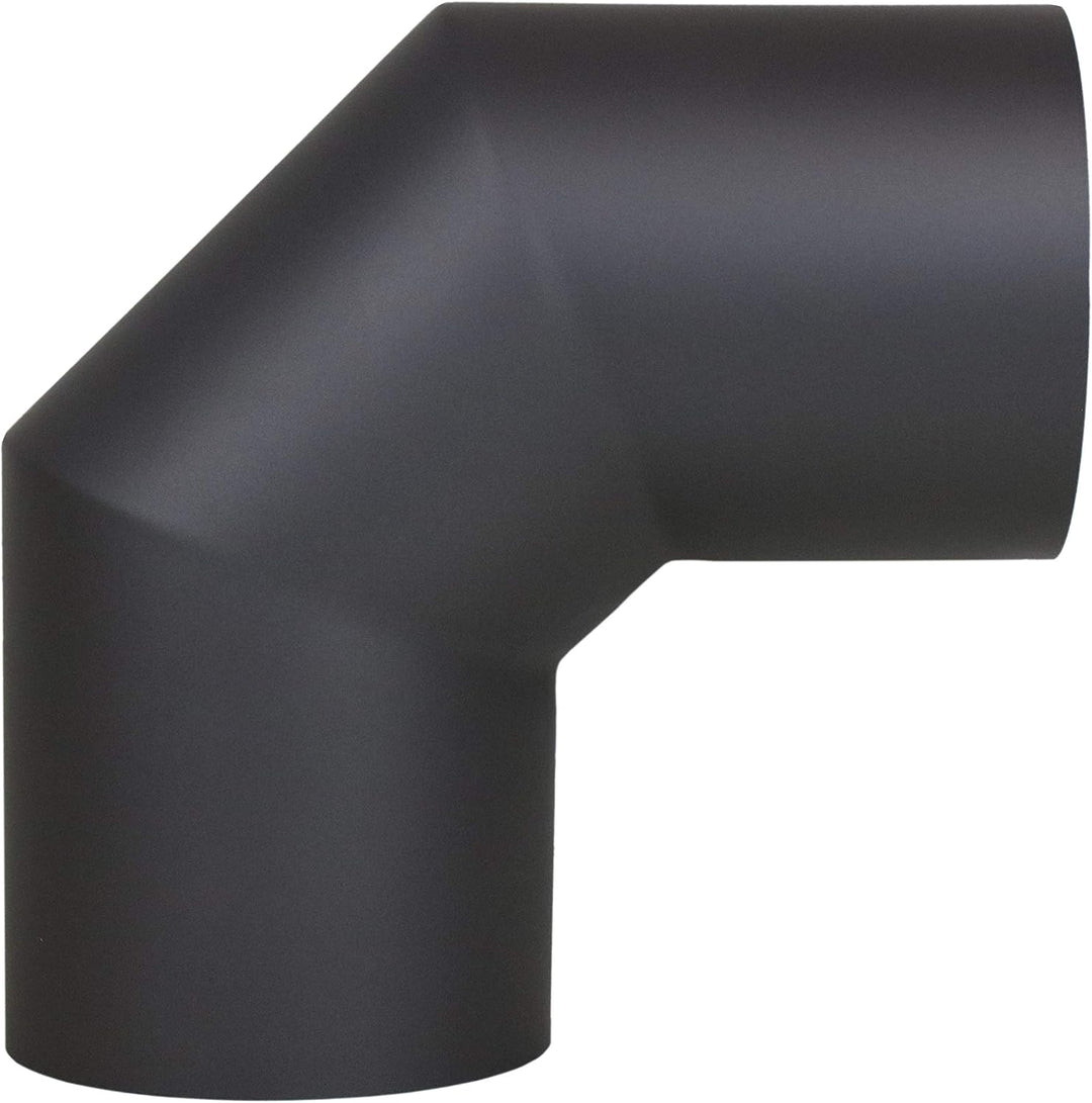 LANZZAS Ofenrohr Hitzeschutz/Thermoschild für 90° Grad Bogen seitlich, im Durchmesser Ø 150 mm, Farb