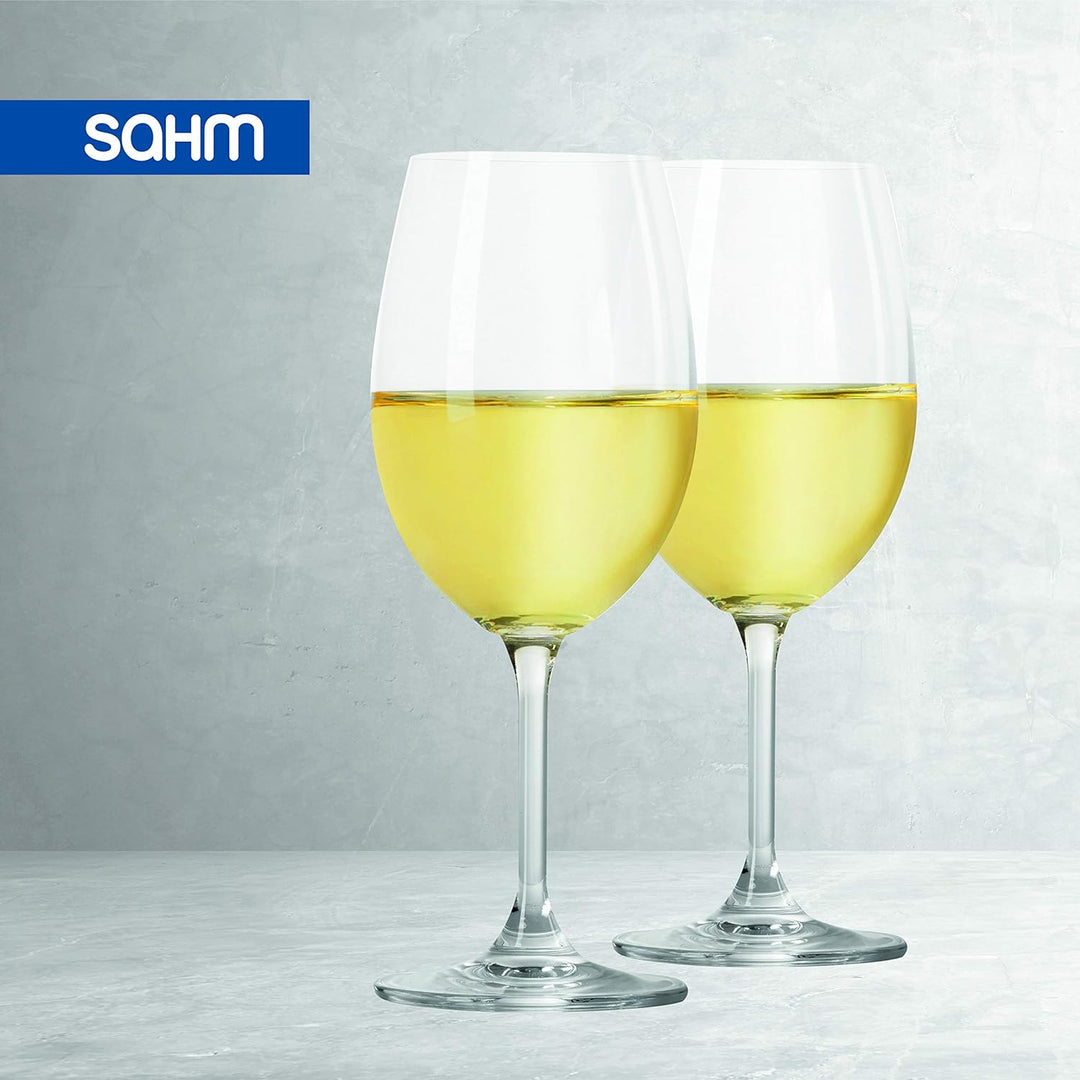 Sahm Weissweingläser 6er Set - 450 ml Weingläser Weisswein - Spülmaschinengeeignete Weissweingläser