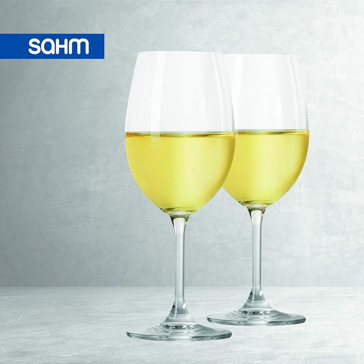 Sahm Weissweingläser 6er Set - 450 ml Weingläser Weisswein - Spülmaschinengeeignete Weissweingläser
