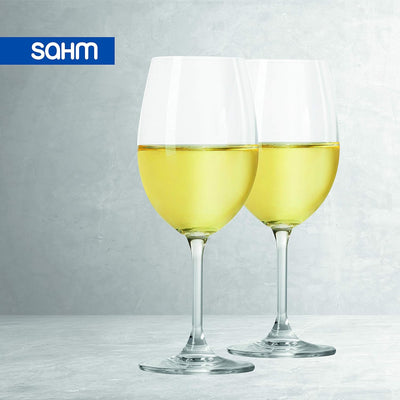 Sahm Weissweingläser 6er Set - 450 ml Weingläser Weisswein - Spülmaschinengeeignete Weissweingläser