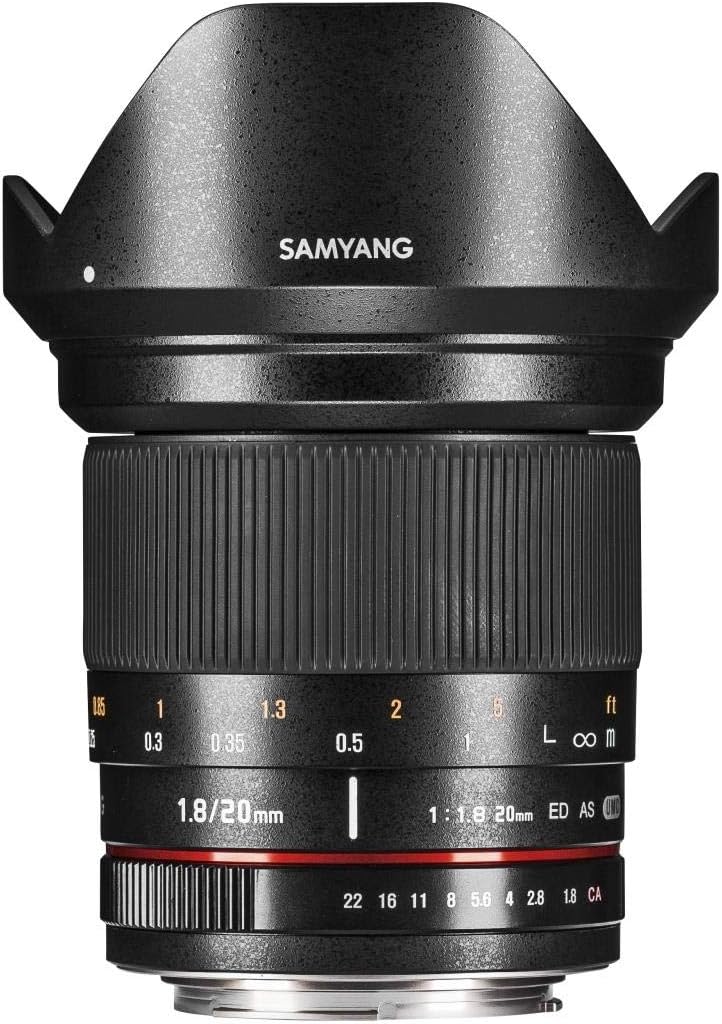 SAMYANG 7464 20/1,8 Objektiv DSLR Sony E manueller Fokus Fotoobjektiv, Weitwinkelobjektiv Schwarz Si