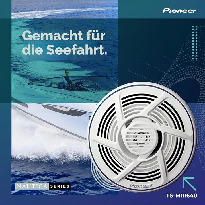 Pioneer TS-MR 1640 16 cm 2-Weg-Koaxial Lautsprecher salzwasserfest 160 W weiss
