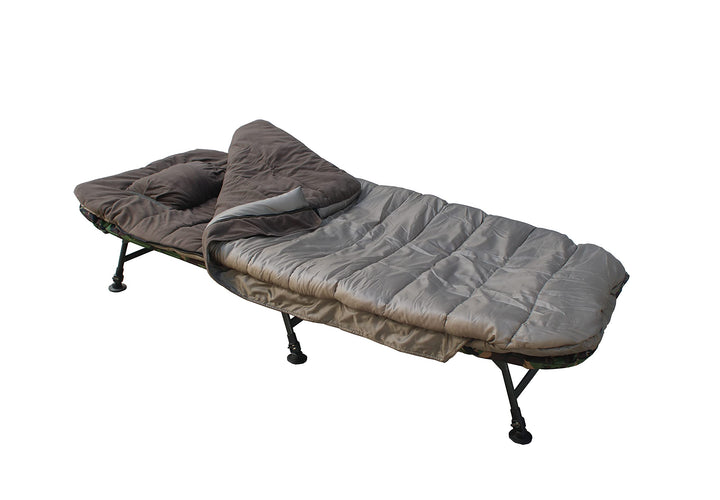Winter Schlafsack fürs Angeln extra breit Temperatur Karpfenliegen - Aussenschlafsack mit “Wärme-Sto