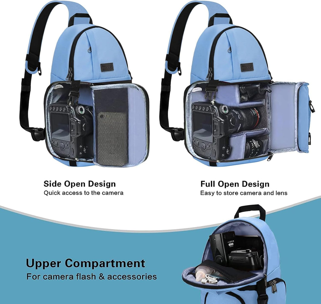 MOSISO Kameratasche Brust, DSLR/SLR/Spiegellose Kamera Rucksack Tasche Stossfester Fotografie Rucksa