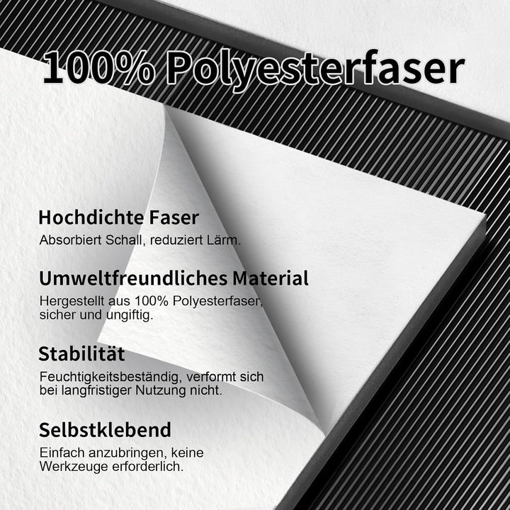 18 Stück Akustikplatten Selbstklebend Beige, Abdeckung 1.62㎡ | Schallschutz &amp; Schalldämmung für Wänd