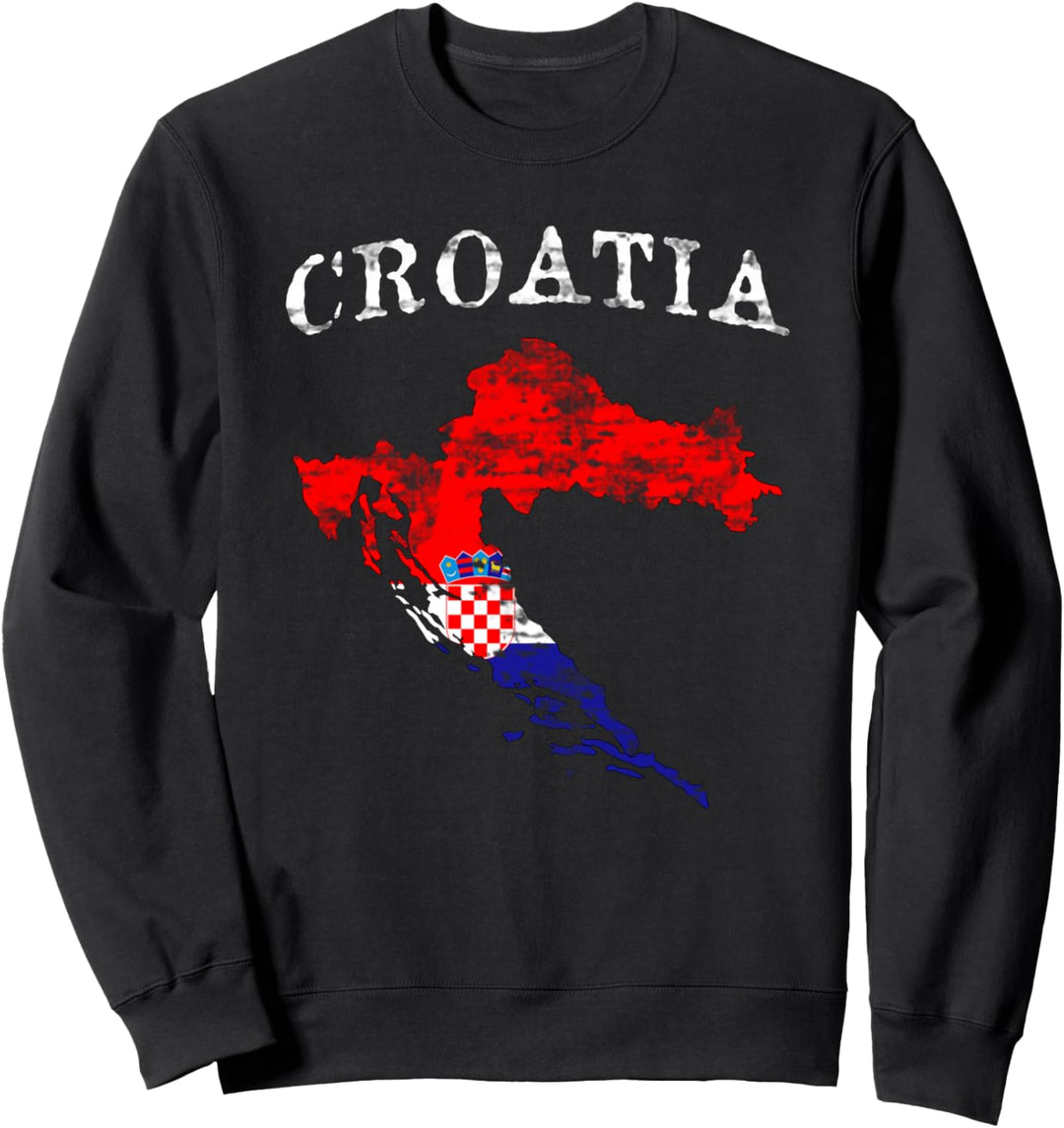 Vintage Kroatien Kroatische Flagge Sweatshirt