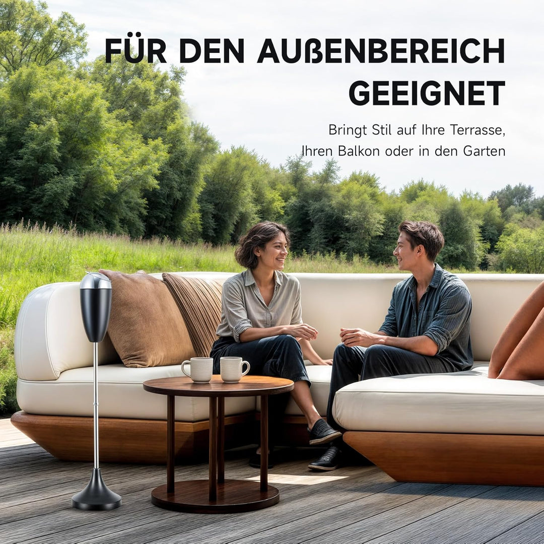 CO-Z Standaschenbecher Edelstahl Aschenbecher mit Deckel für Drinnen Höhenverstellbar Stand Aschenbe