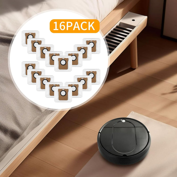 16 Stück Staubbeutel Kompatibel mit Dreame L10s Ultra / L10 Ultra / L20 Ultra, für Xiaomi X10+ / X20