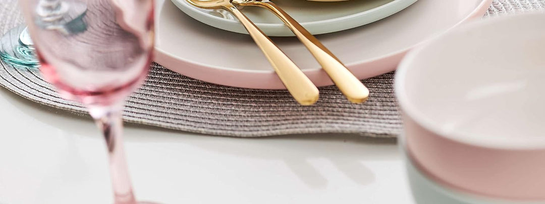 Ritzenhoff & Breker Tafelservice Jasper, 8-teilig, Rosa, Steinzeug, Speiseteller und Suppenschalen f