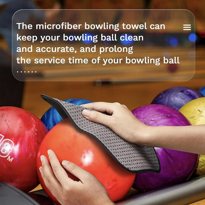 DONGKER Bowlingkugel Handtuch, 2 Stück Mikrofaser Bowlingkugel-Pad mit griffigen Punkten, befreit vo