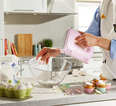 Bosch Handrührer CleverMixx Fun MFQ2210K, 2 Rührbesen, 2 Edelstahl-Knethaken,spülmaschinengeeignet,