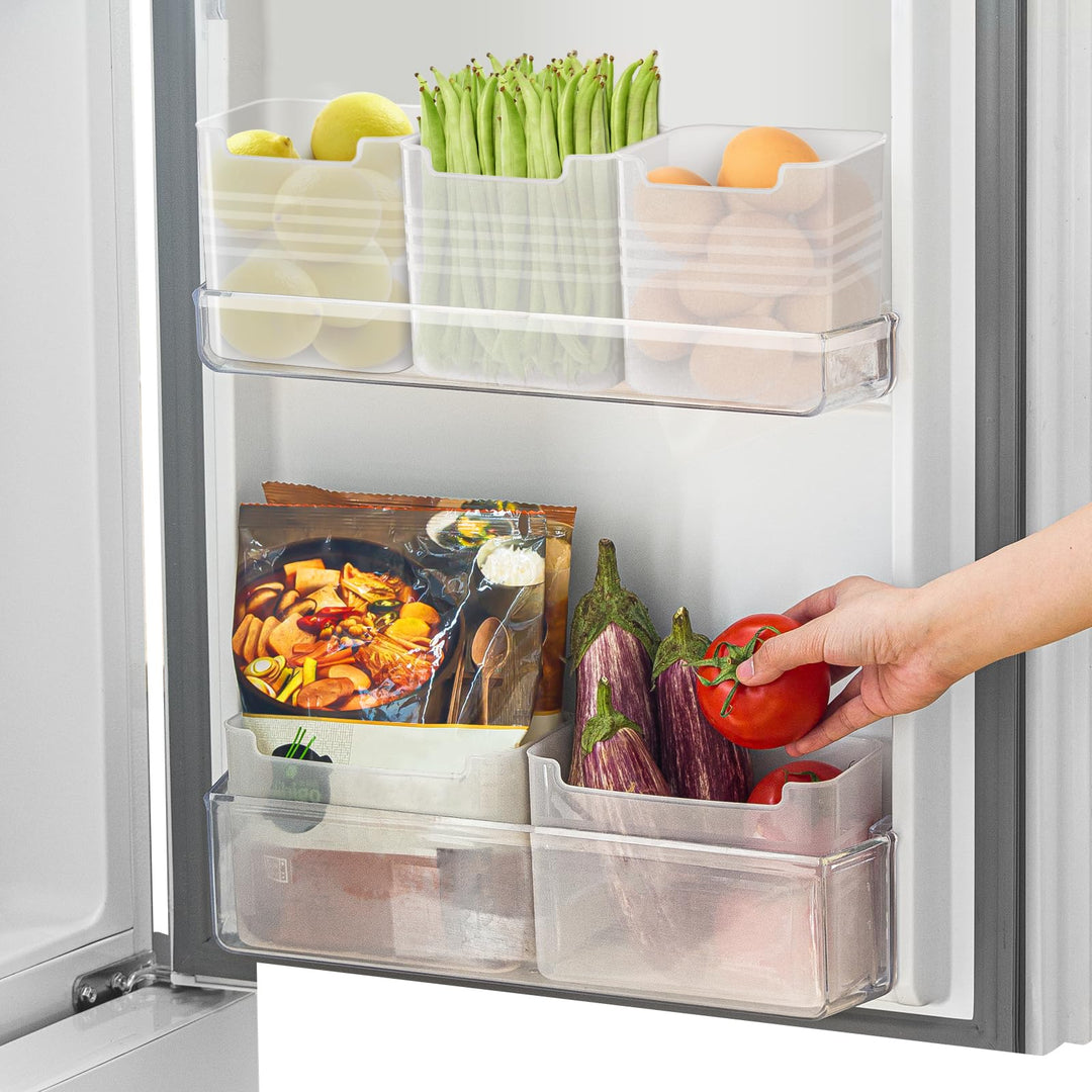 poeland Kühlschrank-Organizer-Box, Kühlschrank-Seitentür, Aufbewahrungsbehälter, Kunststoff, durchsc