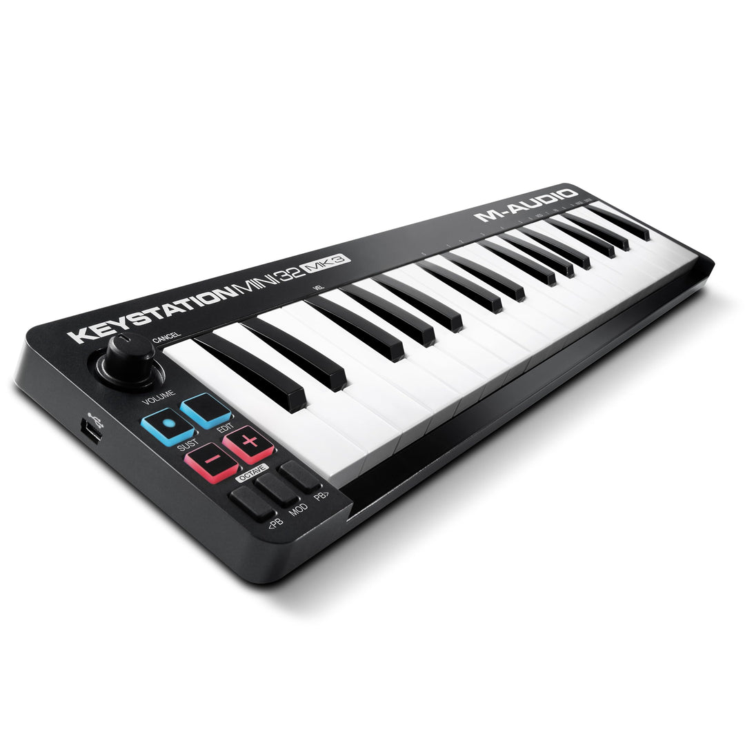 M-Audio Keystation Mini 32 MK3 - Ultra-portabler Mini USB MIDI Keyboard Controller mit MPC Beats Key