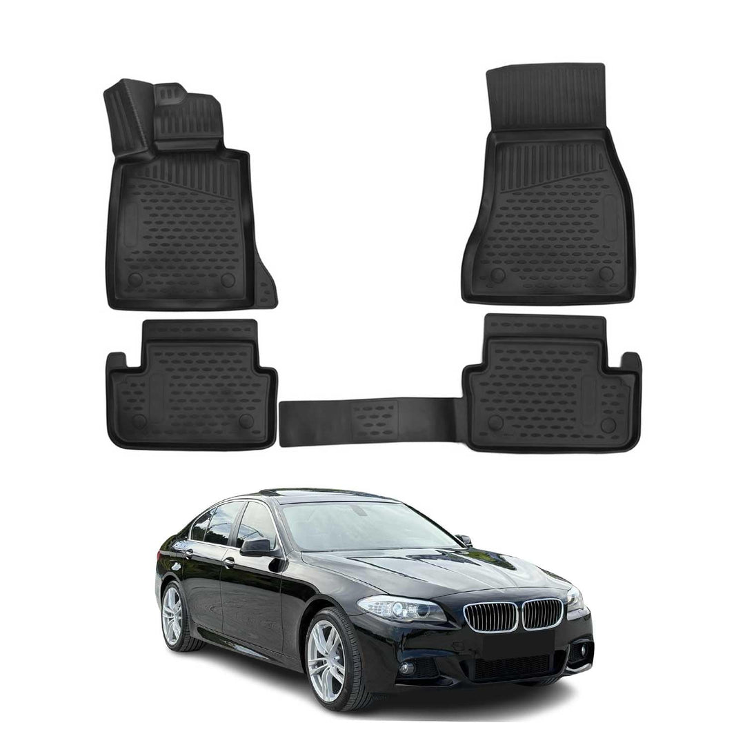 OMAC Gummi Fussmatten kompatibel mit BMW 5er Limo Touring xDrive 2013-2017 TPE Automatten