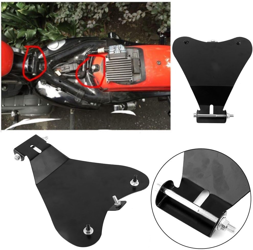 VGEBY 11,8'' X 10,2'' Motorrad Solo Sitz Grundplatte Hochleistungs Stahl-Schutzsitz Grundplatte