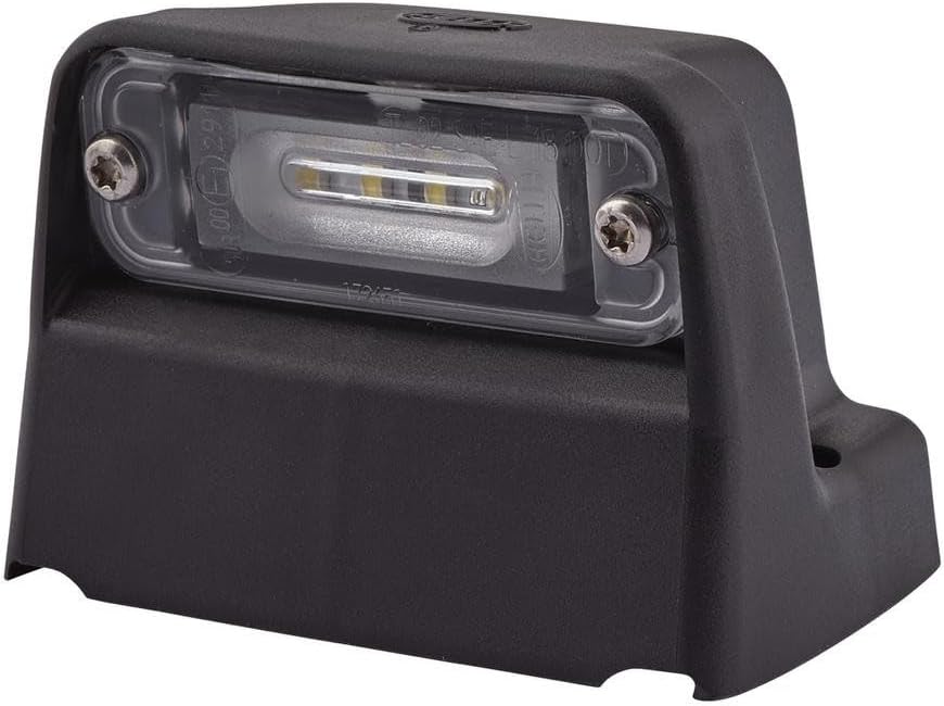 HELLA - Kennzeichenleuchte - LED - 24V - geschraubt/Anbau - Lichtscheibenfarbe: glasklar - Stecker: