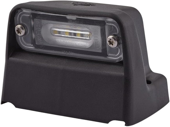 HELLA - Kennzeichenleuchte - LED - 24V - geschraubt/Anbau - Lichtscheibenfarbe: glasklar - Stecker: