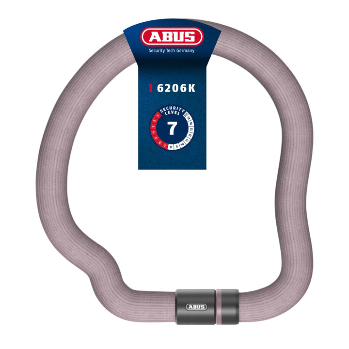 ABUS Kettenschloss Goose Lock – biegsames, klapperfreies Fahrradschloss aus gehärtetem Stahl – 6 mm