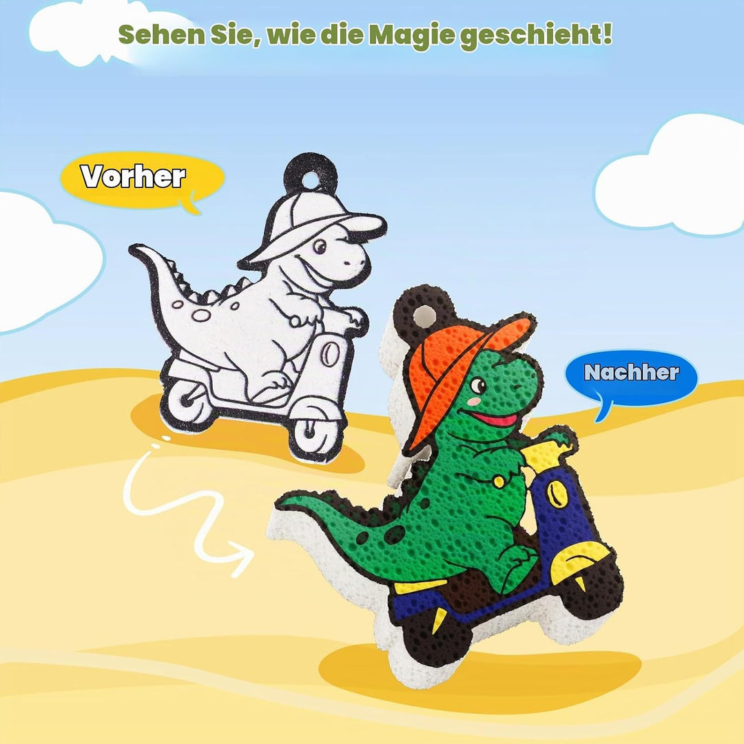 JoyCat 3D Kunst-Set, Tier Magic Puffy Paint Set, Schmutzfreie Malset Bastelset für Kinder, Kreative