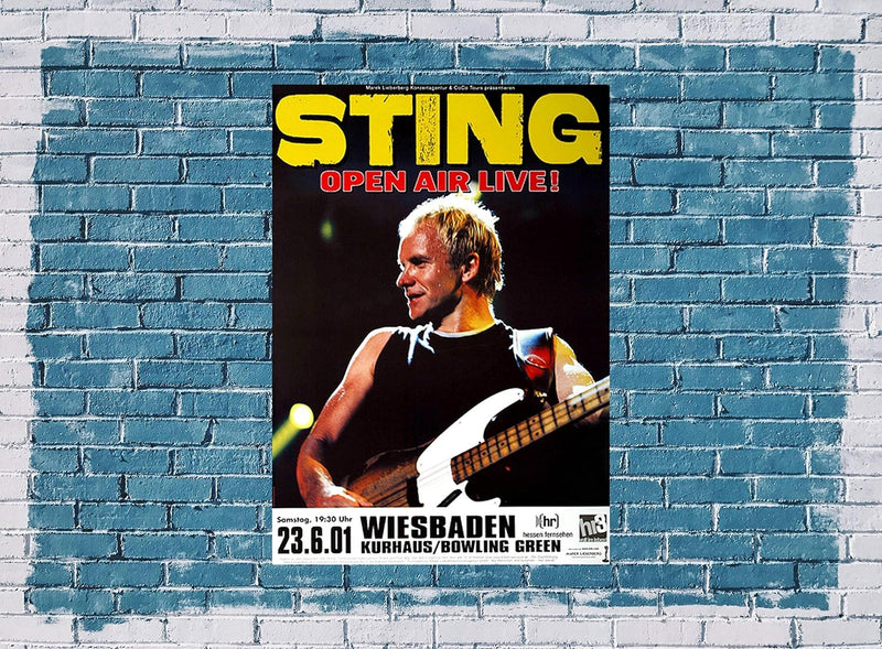 Sting - All This Time, Wiesbaden 2001 » Konzertplakat/Premium Poster | Live Konzert Veranstaltung |