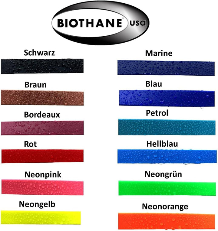 Biothane Hundeleine kleine Hunde/grosse Hunde verstellbar 2m / 2,40m / 2,80m / 3,50m / 5m SILBERNER