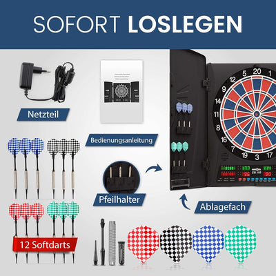 Elektronische Dartscheibe Dartona CB160 Cabinett | Offizielle Turniergrösse | Dartscheibe elektronis