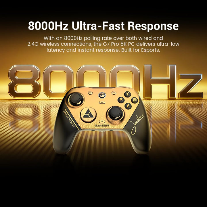 GameSir G7 Pro 8000 Hz Kabelloser PC Gaming Controller, Ultraschnelles PC Gamepad mit geringer Laten