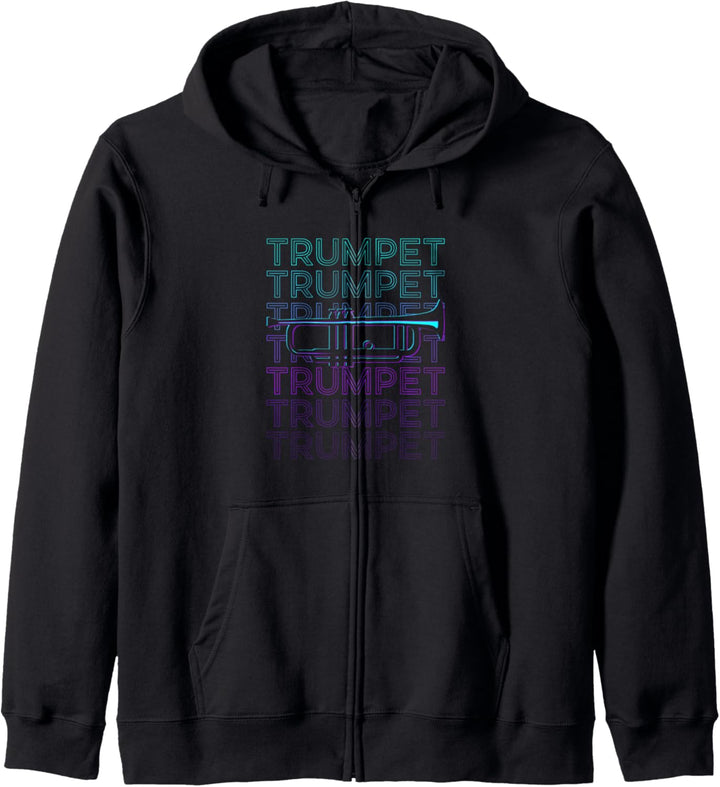 Trompetenspieler Trompeter Retro Kapuzenjacke