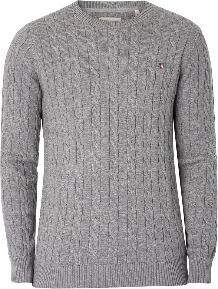GANT Herren Cotton Cable C-Neck Pullover XS Cream