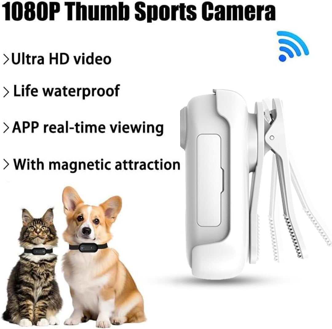 Winnes Mini Sportkamera 1080P WiFi Action Cam IP68 Wasserdicht bis 30 m, 120° Weitwinkelobjektiv, Mi